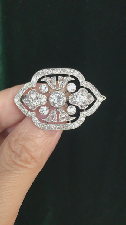 Cartier, Belle Epoque Platinum Diamond Brooch