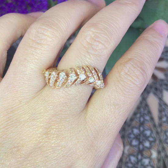 Ferri Firenze, 18K Gold Diamond Yellow Diamond Ring