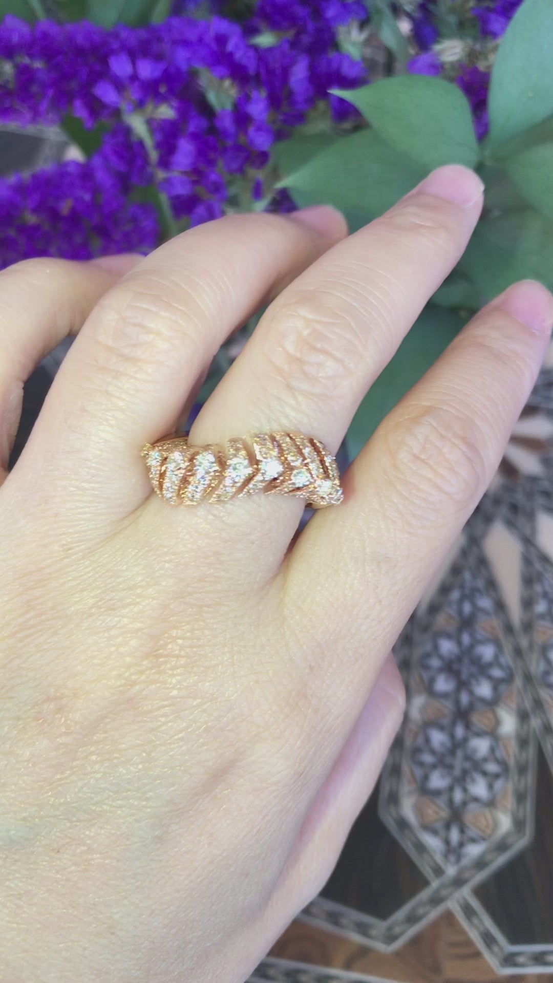 Ferri Firenze, 18K Gold Diamond Yellow Diamond Ring