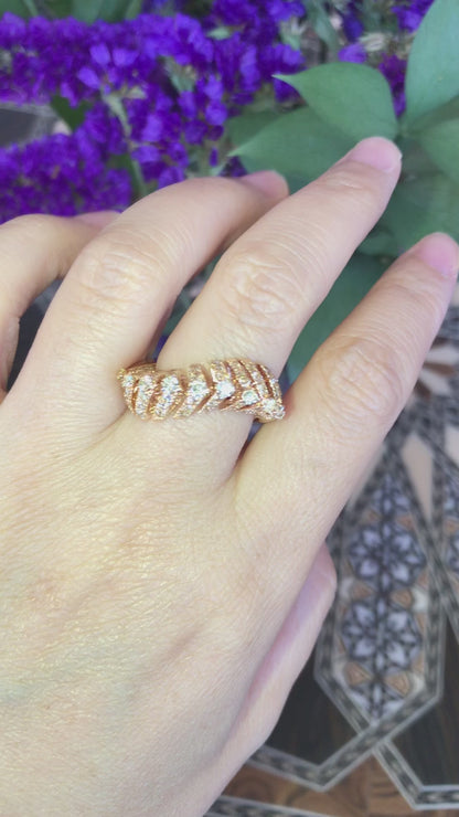 Ferri Firenze, 18K Gold Diamond Yellow Diamond Ring