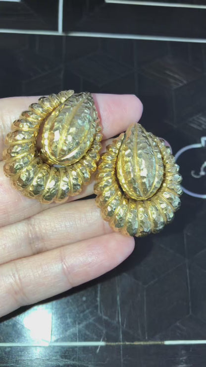 Tiffany, 18K Gold Door Knocker Earrings