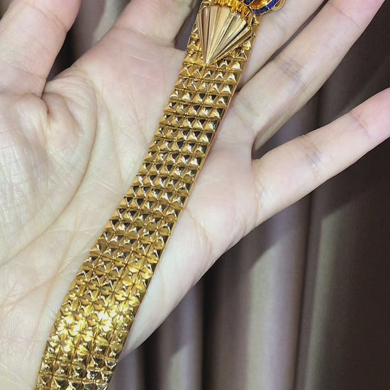 Mauboussin, 18K Gold Sapphire Diamond Bracelet