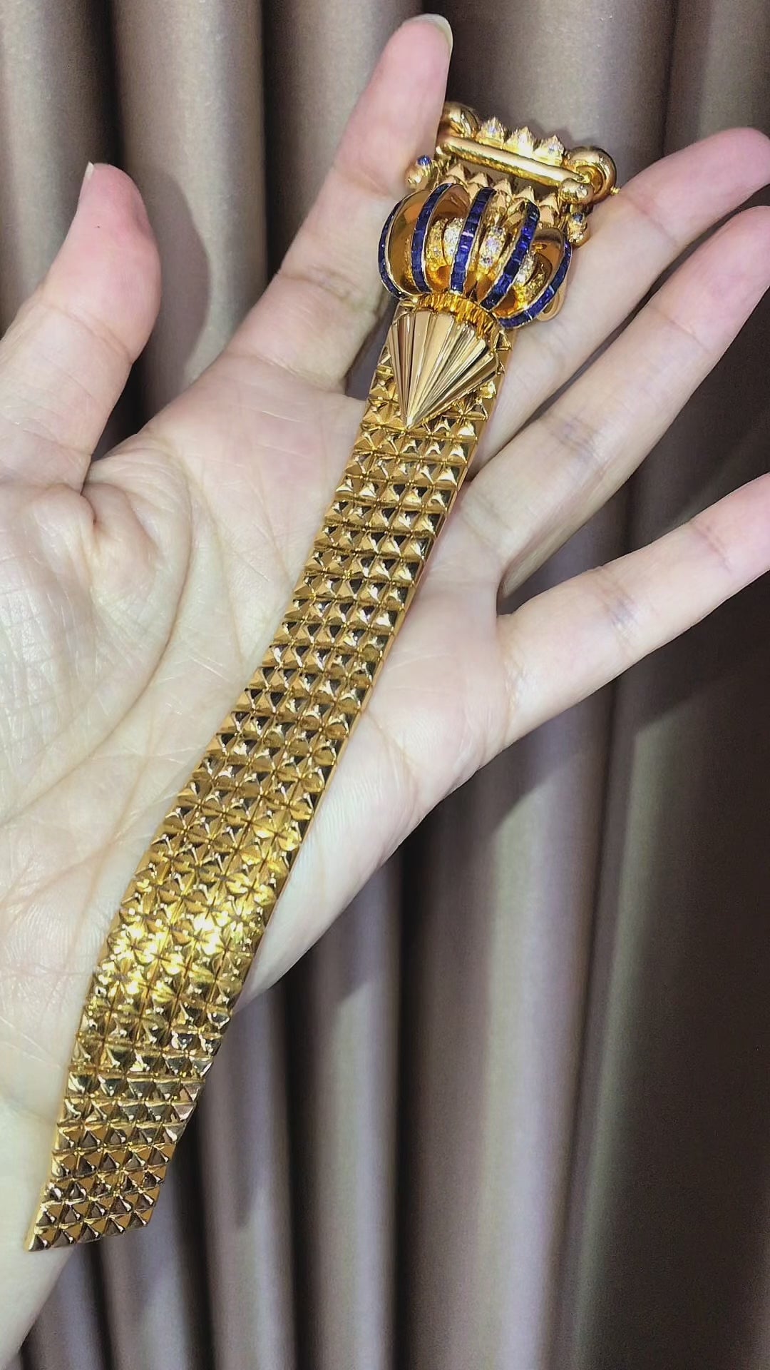 Mauboussin, 18K Gold Sapphire Diamond Bracelet