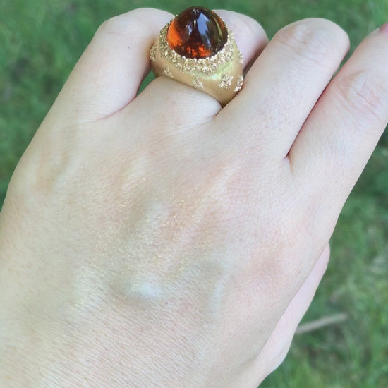 Buccellati, 18K Gold Citrine Ring
