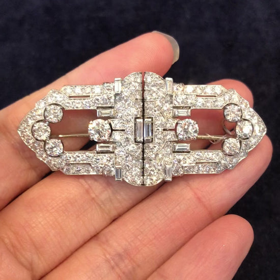 Raymond Yard, Platinum Diamond Double-pin Brooch