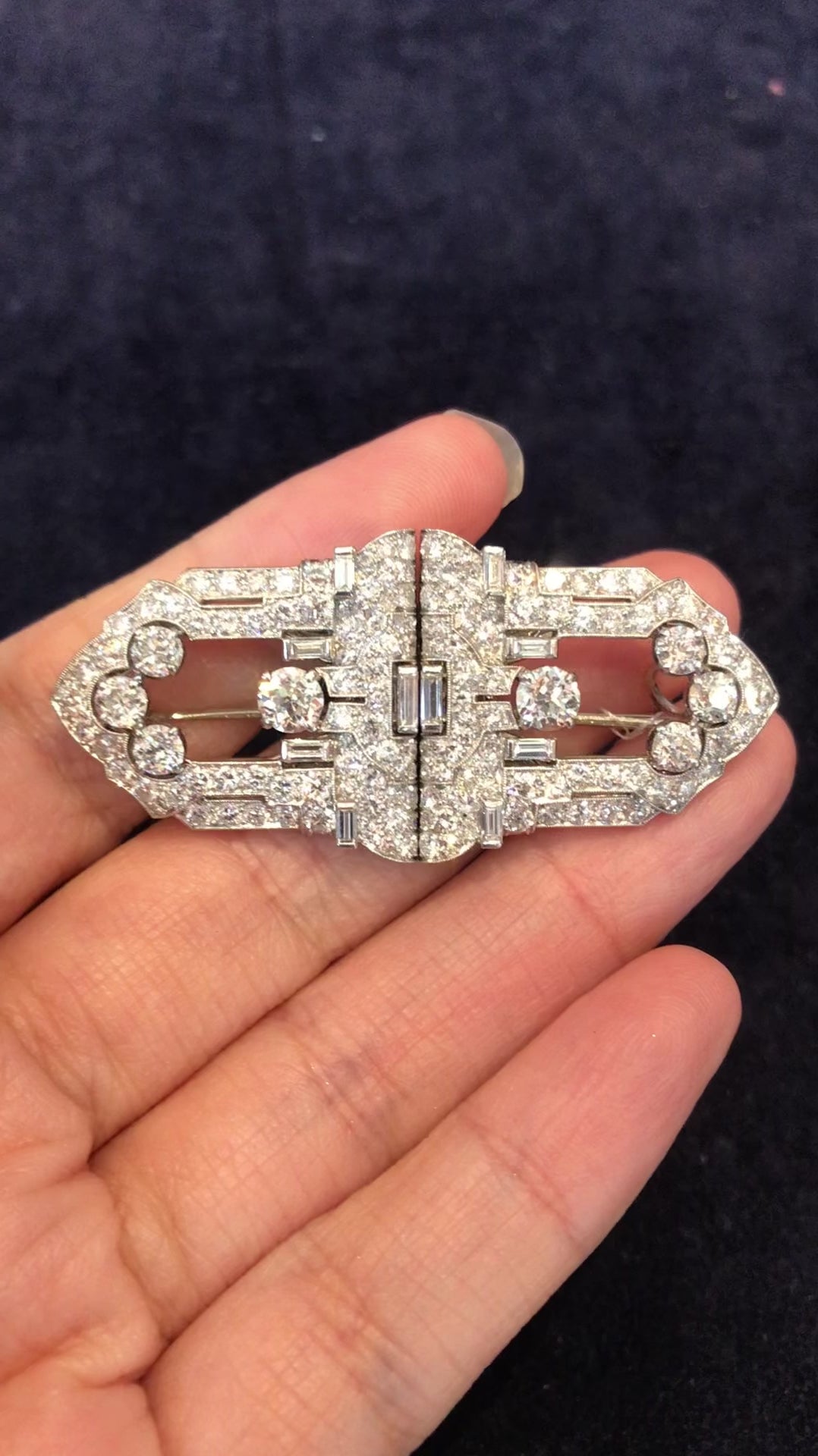 Raymond Yard, Platinum Diamond Double-pin Brooch