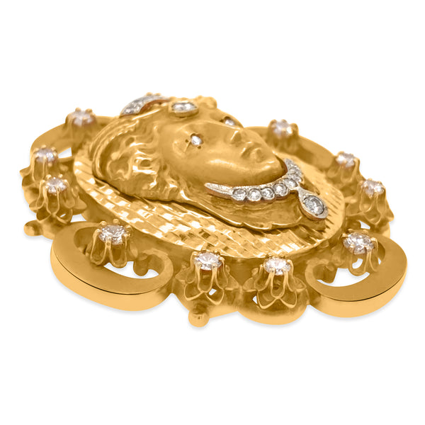 Art Nouveau Godess Pendant Brooch - Lueur Jewelry