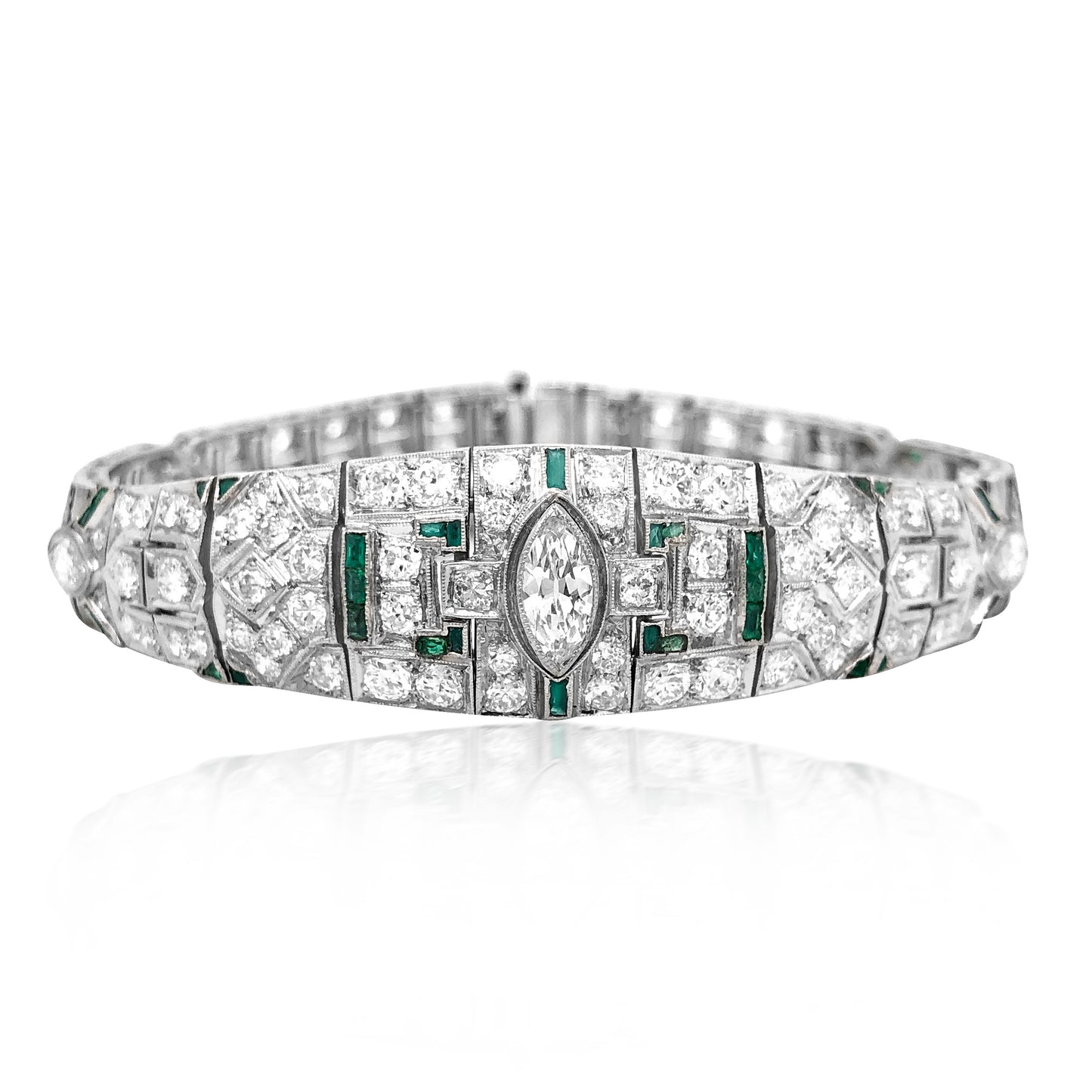 Diamond Emerald Bracelet - Lueur Jewelry