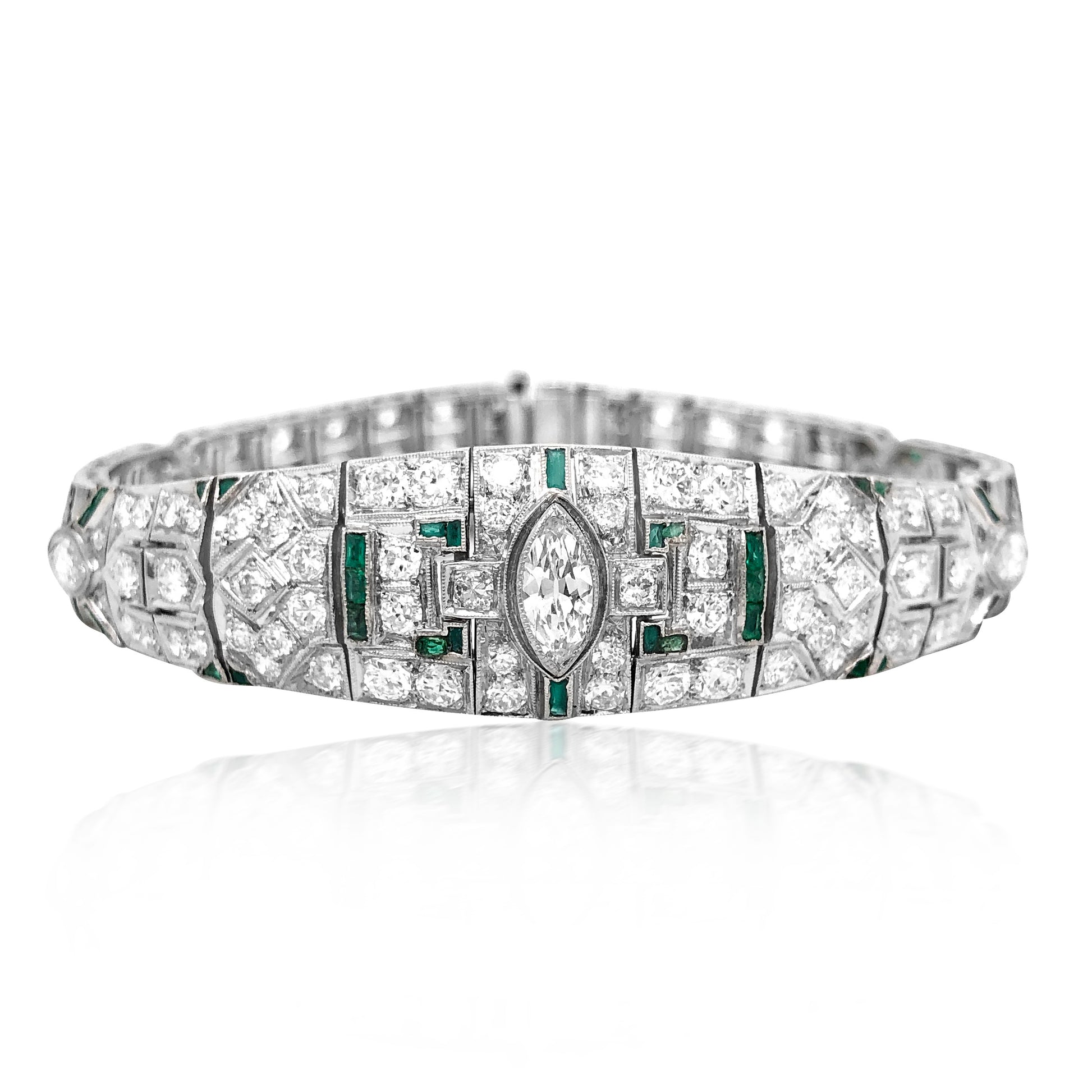 Diamond Emerald Bracelet - Lueur Jewelry