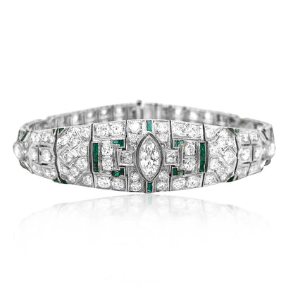 Diamond Emerald Bracelet - Lueur Jewelry