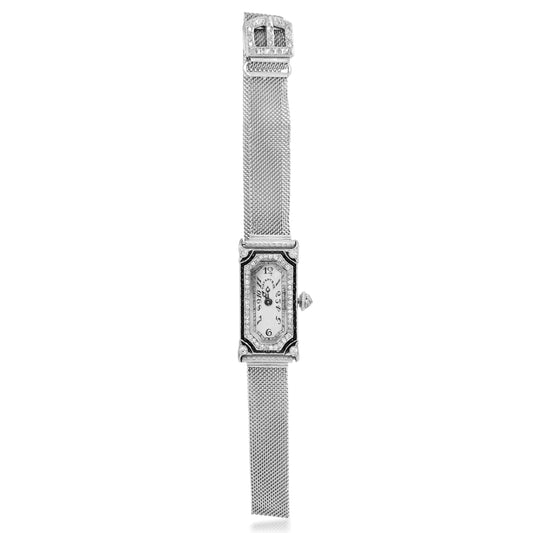 Tiffany, Rectangle-shaped Diamond Wrist Watch - Lueur Jewelry