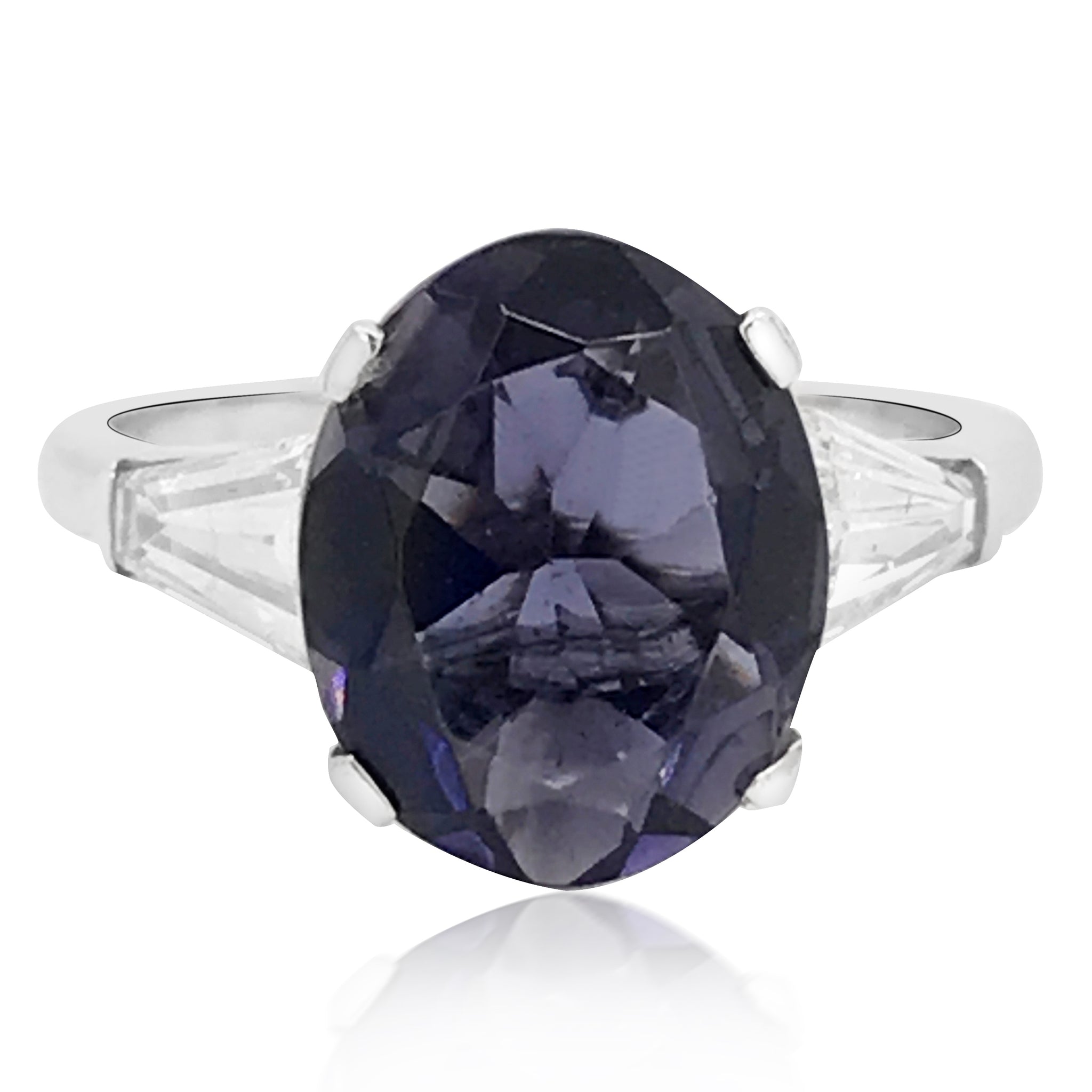 Platinum Tanzanite Diamond Ring - Lueur Jewelry