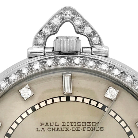Paul Ditisheim, Platinum Diamond Pocket Watch - Lueur Jewelry