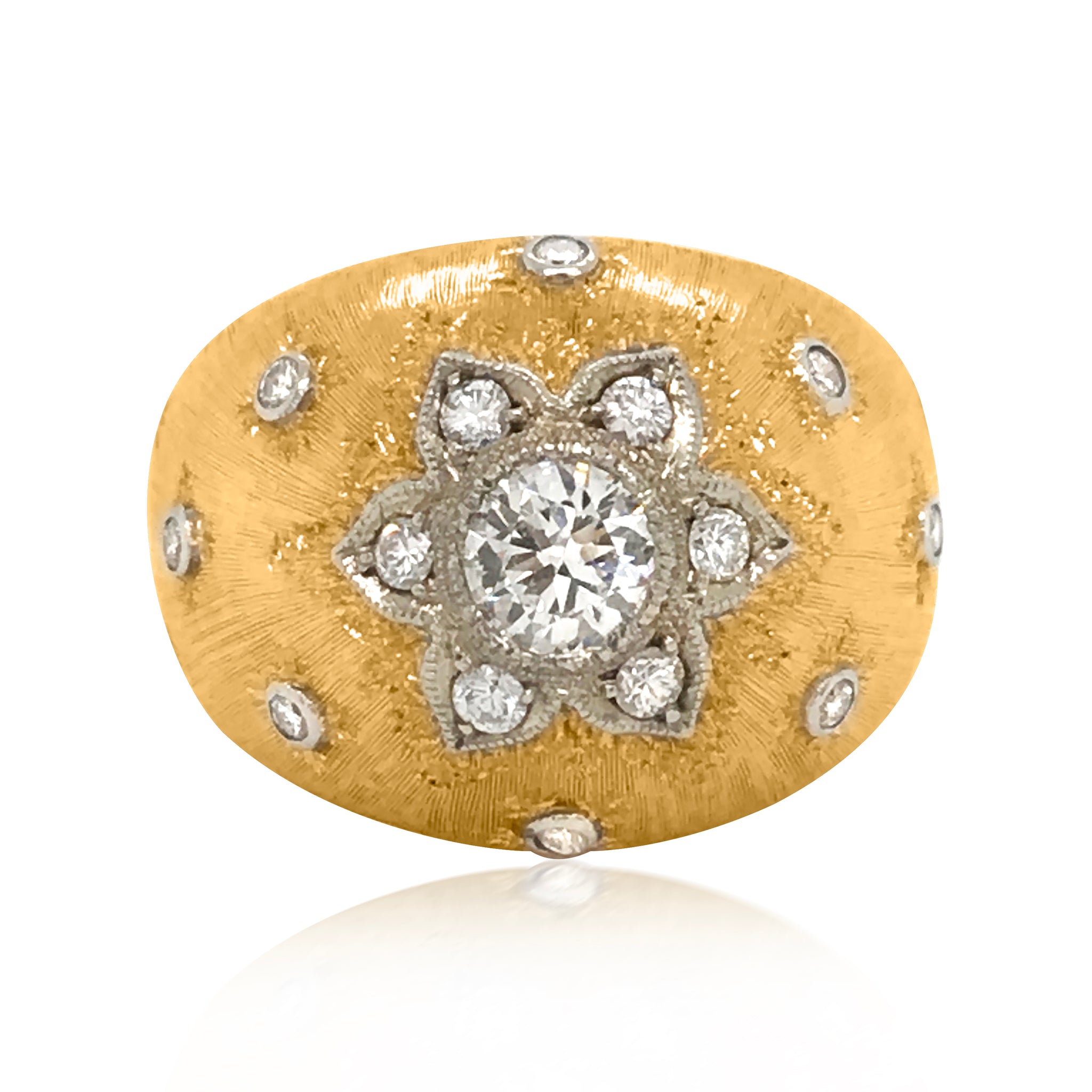 Buccellati, Diamond Gold Ring - Lueur Jewelry