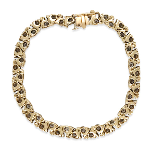 14K Gold  Diamond Bracelet - Lueur Jewelry