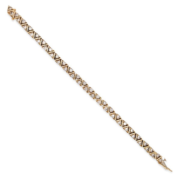 14K Gold  Diamond Bracelet - Lueur Jewelry