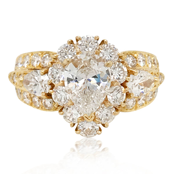 Van Cleef & Arpels, 18K Yellow Gold Diamond Ring - Lueur Jewelry