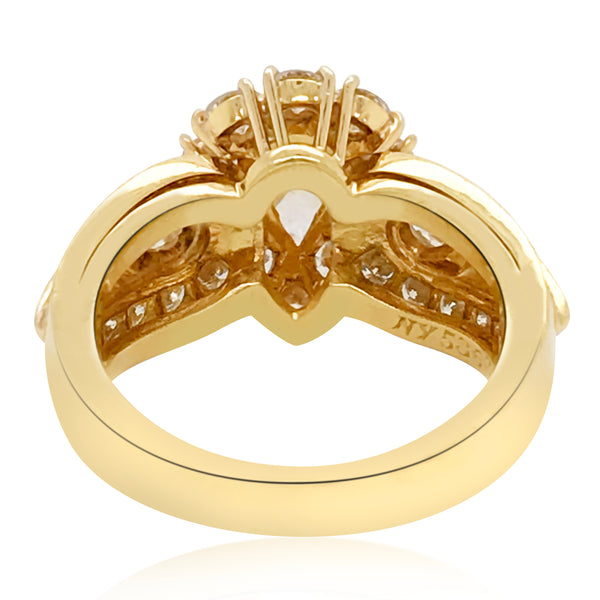 Van Cleef & Arpels, 18K Yellow Gold Diamond Ring - Lueur Jewelry