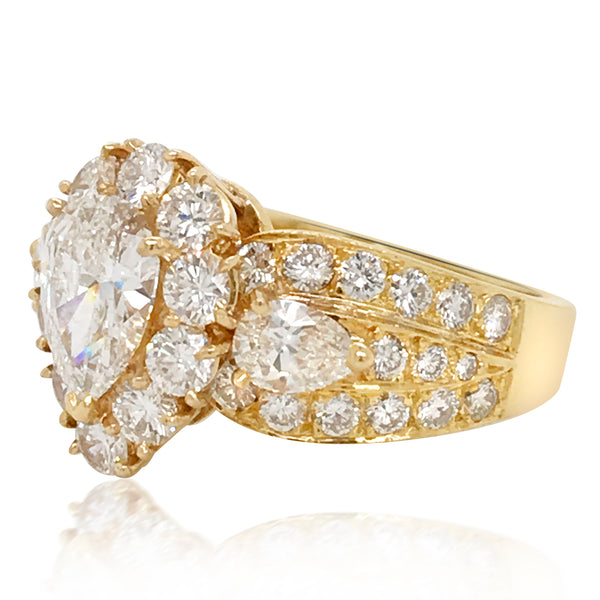 Van Cleef & Arpels, 18K Yellow Gold Diamond Ring - Lueur Jewelry