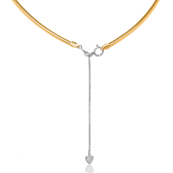 18K White Gold and Yellow Gold Necklace - Lueur Jewelry