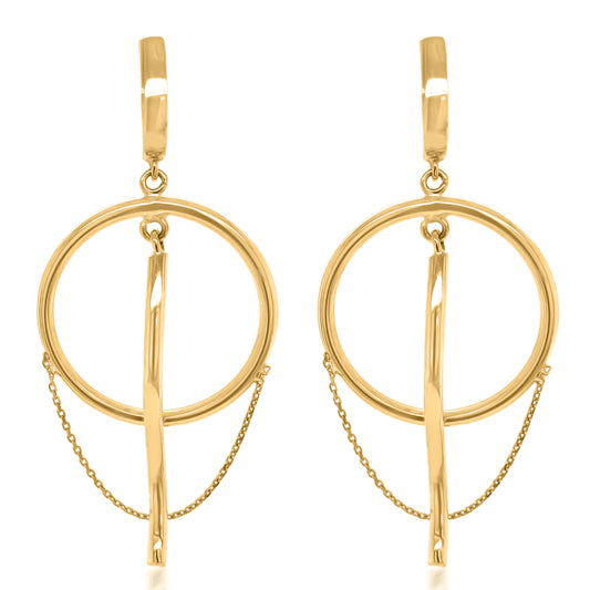 18K Gold Loop Earrings - Lueur Jewelry
