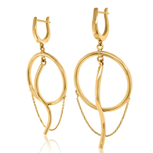 18K Gold Loop Earrings - Lueur Jewelry