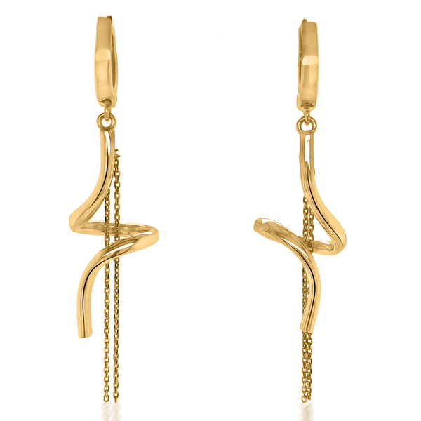 18K Gold Helix Earrings - Lueur Jewelry