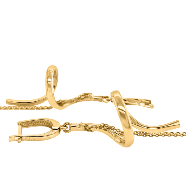 18K Gold Helix Earrings - Lueur Jewelry