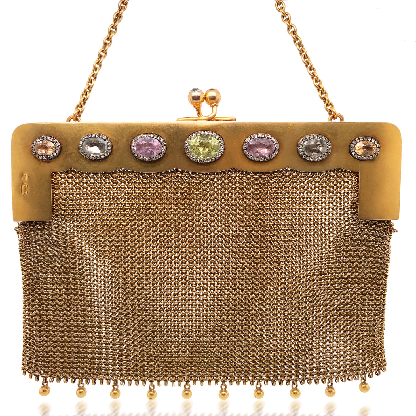 Faberge, Diamond Gold Purse - Lueur Jewelry