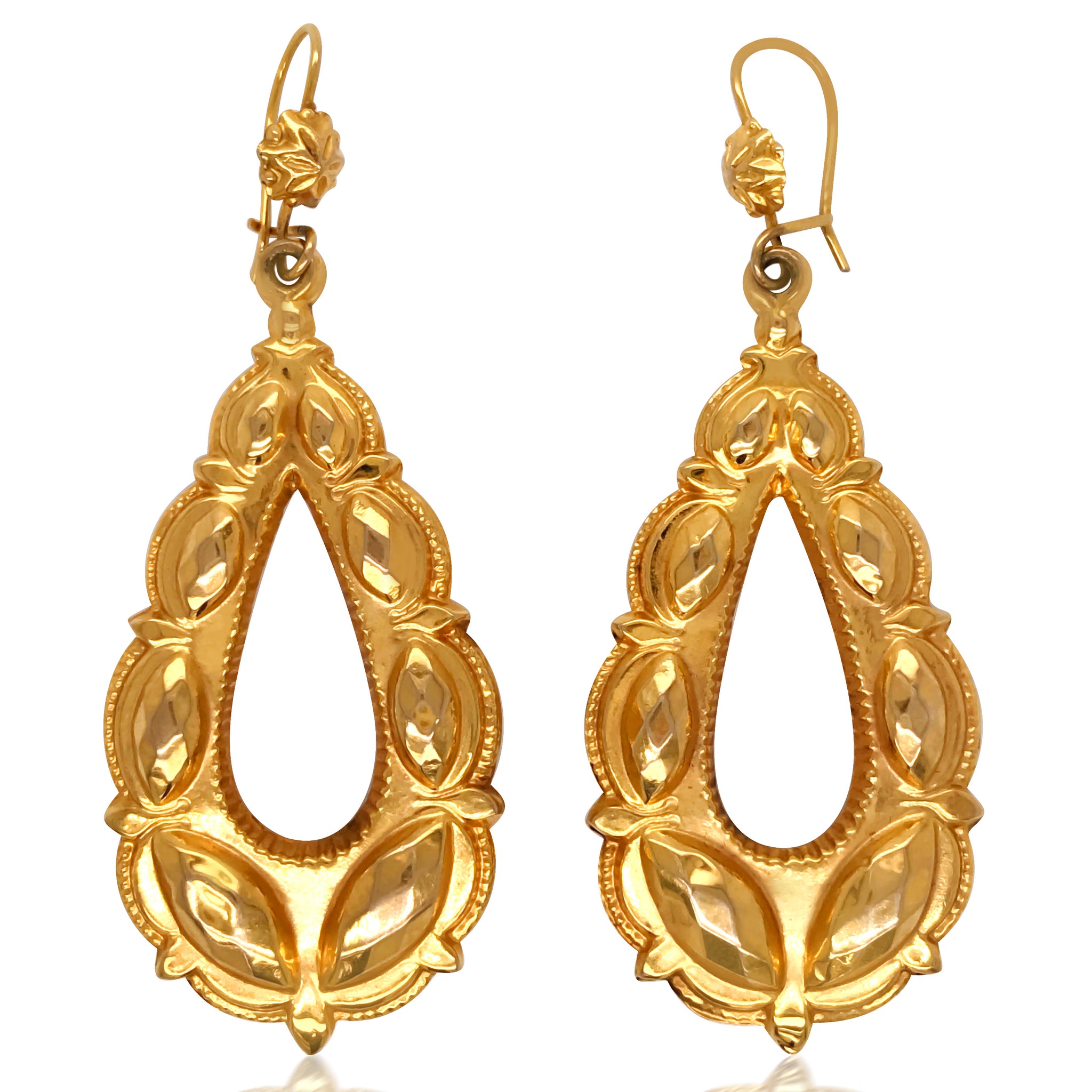 Antique Gold Earrings - Lueur Jewelry