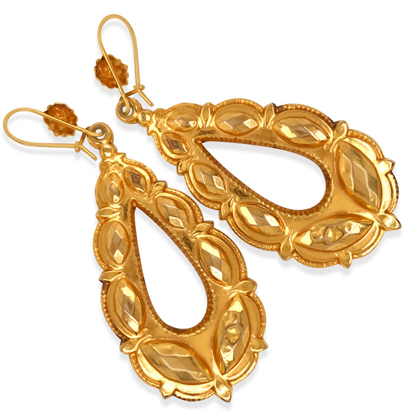 Antique Gold Earrings - Lueur Jewelry