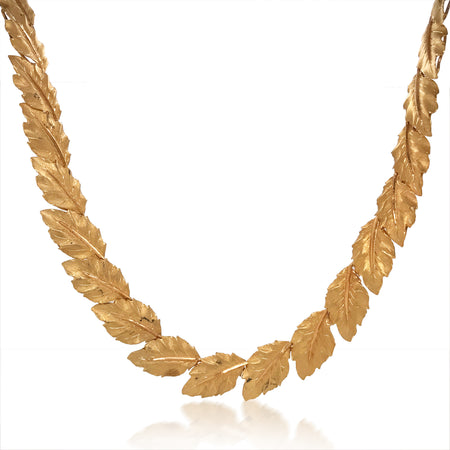 Buccellati, Gold Leaf Necklace - Lueur Jewelry