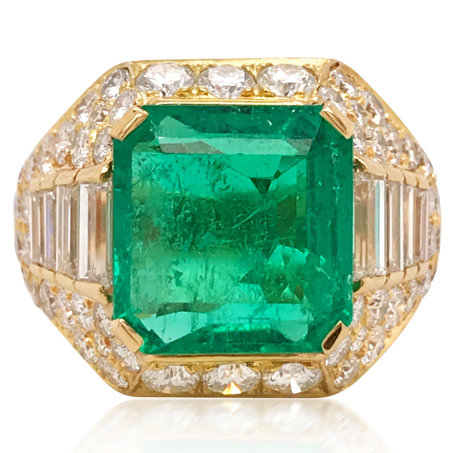 Bvlgari, Emerald Diamond Ring - Lueur Jewelry