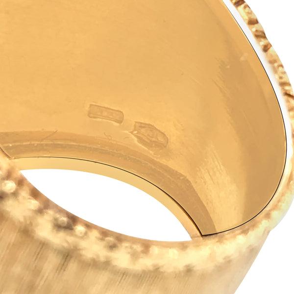 Buccellati, Wide Gold Tapered Band Ring - Lueur Jewelry