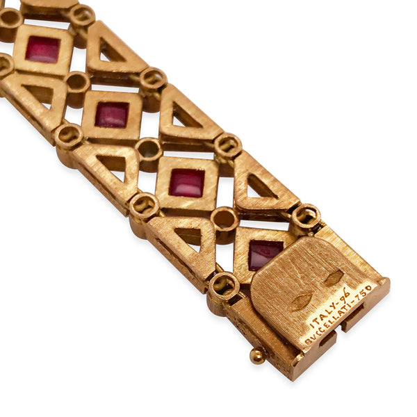 Buccellati, Ruby Diamond Gold Bracelet - Lueur Jewelry
