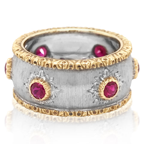 Buccellati, Ruby Gold Ring - Lueur Jewelry