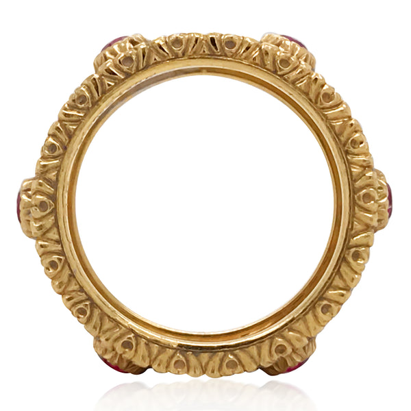 Buccellati, Ruby Gold Ring - Lueur Jewelry