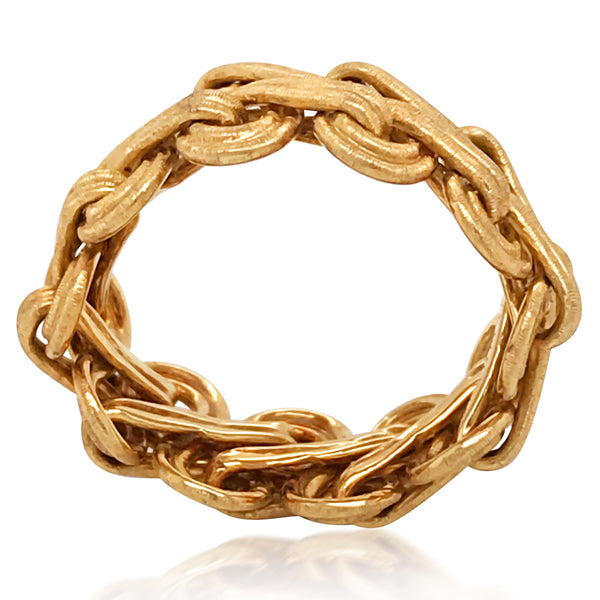 Buccellati, Textured Yellow Gold Ring - Lueur Jewelry