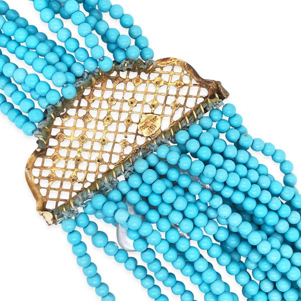 Turquoise Gold Necklace - Lueur Jewelry