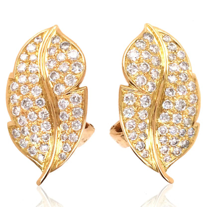 Van Cleef & Arpels, 18K Gold Diamond Earrings VCA